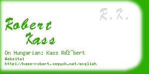 robert kass business card